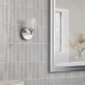 Dar Hilaria Bathroom Wall Light Polished Chrome