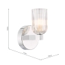 Dar Hilaria Bathroom Wall Light Polished Chrome