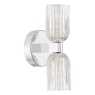 Dar Hilaria 2 Light Bathroom Wall Light Polished Chrome