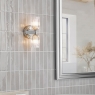 Dar Hilaria 2 Light Bathroom Wall Light Polished Chrome
