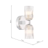 Dar Hilaria 2 Light Bathroom Wall Light Polished Chrome