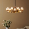 Dar Hilaria 9 Light Pendant Antique Gold