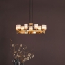 Dar Hilaria 9 Light Pendant Antique Gold