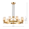 Dar Hilaria 9 Light Pendant Antique Gold