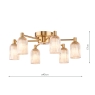 Dar Hilaria 6 Light Flush Antique Gold 