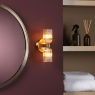 Dar Hilaria 2 Light Bathroom Wall Light Antique Gold