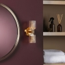 Dar Hilaria 2 Light Bathroom Wall Light Antique Gold