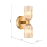 Dar Hilaria 2 Light Bathroom Wall Light Antique Gold