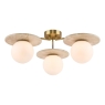 Dar Inaya 3 Light Semi-Flush Natural Brass