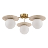 Dar Inaya 3 Light Semi-Flush Natural Brass