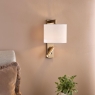 Dar Itala Wall Light Antique Bronze With Shade LED