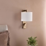 Dar Itala Wall Light Antique Bronze With Shade LED
