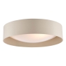 Dar Nysa 3 Light Flush Taupe Faux Silk 