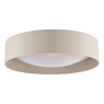 Dar Nysa 3 Light Flush Taupe Faux Silk 
