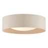 Dar Nysa 2 Light Flush 40cm Ecru Faux Silk