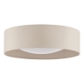 Dar Nysa 2 Light Flush 40cm Ecru Faux Silk