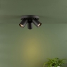Dar Hiro 3 Light Plate Spotlight Matt Black