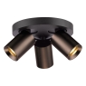 Dar Hiro 3 Light Plate Spotlight Satin Bronze