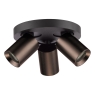 Dar Hiro 3 Light Plate Spotlight Satin Bronze