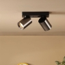 Dar Hiro 2 Light Bar Spotlight Satin Bronze