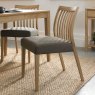 Burnham Low Slatted Dining Chair Black Gold