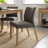 Burnham Low Back Upholstered Chair Oak Black Gold Lifestyle