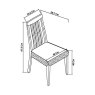 burnham slat back chair pair titanium