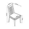 burnham slat back dining chair leather