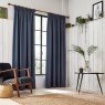 Chroma Pencil Headed Curtains Dark Blue