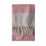 Tonal Faux Mohair Throw Blush & Silver 130cm x 180cm