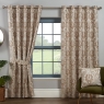 Tegola Eyelet Headed Curtains Lined Latte