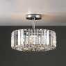 Laura Ashley Fernhurst 3lt Semi Flush Polished Chrome Glass