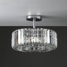 Laura Ashley Fernhurst 3lt Semi Flush Polished Chrome Glass