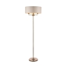 Laura Ashley Sorrento 3lt Floor Lamp Antique Brass With Ivory Shade