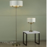 Laura Ashley Sorrento 3lt Floor Lamp Antique Brass With Ivory Shade