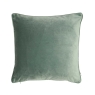 Luxe 50cm Velvet Piped Cushion Eucalyptus