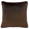 Luxe 43cm Velvet Piped Cushion Chocolate