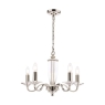 Laura Ashley Carson Cut Glass & Polished Nickel 5Light Chandelier