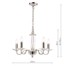 Laura Ashley Carson Cut Glass & Polished Nickel 5Light Chandelier