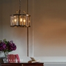 Laura Ashley Harrington 3 Light Pendant Antique Brass