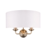 Laura Ashley Sorrento Antique Brass 2 Light Wall Light with Ivory Shade
