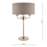 laura ashley sorrento 3 light table lamp polished nickel 