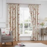 Jeannie Pencil Headed Curtains Lined Red