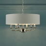 laura ashley sorrento 6 light pendant polished nickel