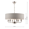 laura ashley sorrento 6 light pendant polished nickel