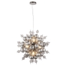 Magna Black Chrome Pendant with tinted glass spheres