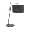 St James Angular Table Lamp In Matt Nickel With Black Shade