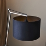 St James Angular Table Lamp In Matt Nickel With Black Shade