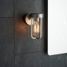 Brushed Silver & Clear Glass Wall Light