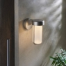 Brushed Silver & Frosted Glass Wall Light